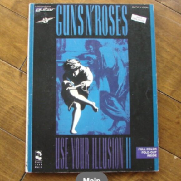 Guns N' Roses Use Your Illusion II Guitar Vocal Music Book Color Fold Out Poster - Picture 1 of 9